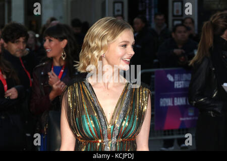 Londra, Regno Unito. 5 Ottobre, 2017. Carey Mulligan, Mudbound - BFI LFF Gala Premiere europeo, Leicester Square, Londra, Regno Unito. 05 ott 2017. Foto di Richard Goldschmidt Credito: ricca di oro/Alamy Live News Foto Stock