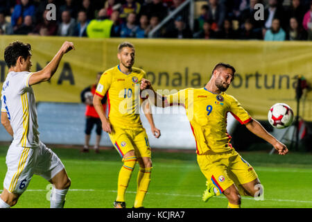 5 ottobre 2017: florin euno #9 (Romania) durante la Coppa del Mondo di qualificazioni 2018 gioco tra la Romania e il Kazakistan a ilie oana stadium, Tulcea, Romania rou. foto: catalin soare Foto Stock