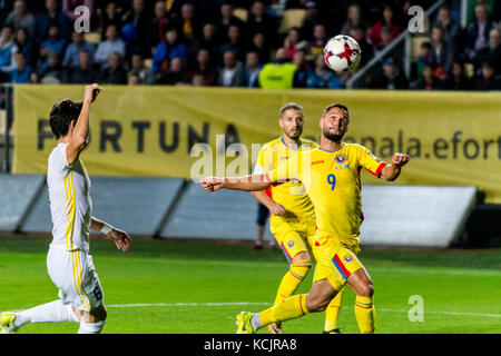 5 ottobre 2017: florin euno #9 (Romania) durante la Coppa del Mondo di qualificazioni 2018 gioco tra la Romania e il Kazakistan a ilie oana stadium, Tulcea, Romania rou. foto: catalin soare Foto Stock