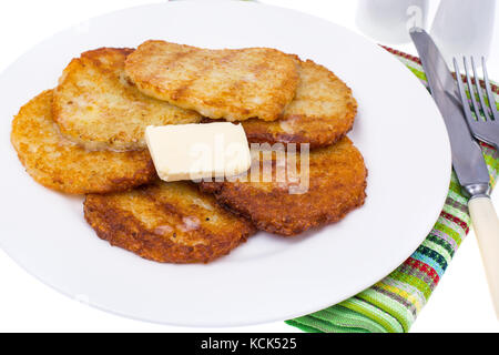 Swiss piatto nazionale di patate. studio foto Foto Stock