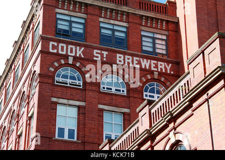 Ex Birreria Threlfalls a Salford che è stato ristrutturato in un urbano villaggio aziendale Foto Stock