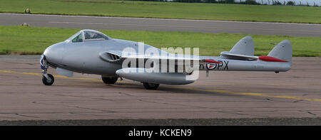 De Havilland Vampire singole e twin jet sedile combattenti. Foto Stock