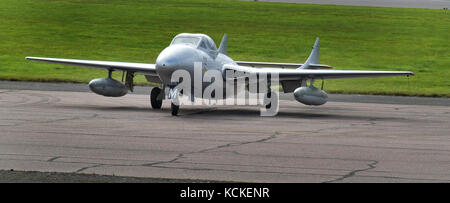 De Havilland Vampire singole e twin jet sedile combattenti. Foto Stock