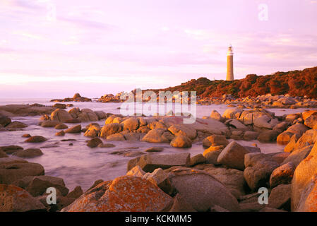 Eddystone Point e faro, Mount William National Park, Tasmania, Australia Foto Stock