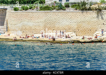 Tigne Point beach Foto Stock