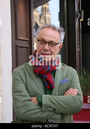 MAGDEBURGO, GERMANIA - 15 settembre 2017: Il direttore del Berlinale Film Festival, Dieter Kosslick, a Magdeburgo. Critica Harvey Weinstein. Foto Stock