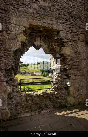 Vista dalle rovine del castello di Richmond, North Yorkshire, Inghilterra Foto Stock