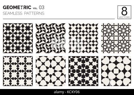 Geometriche minime modelli senza giunture impostato Illustrazione Vettoriale