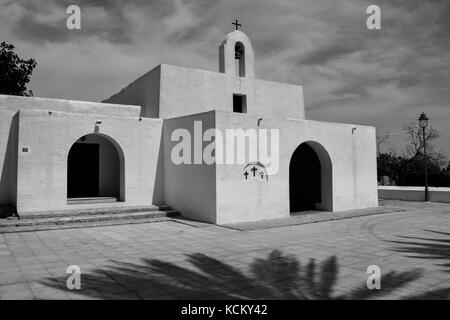 Chiesa Esglesia del Pilar de la Mola a Formentera, isole Baleari, Spagna Foto Stock