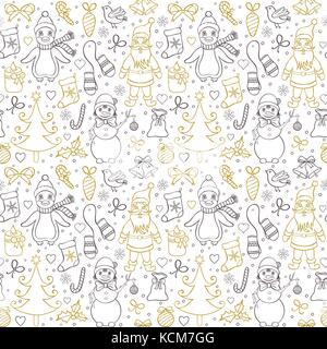 Seamless pattern di natale Illustrazione Vettoriale