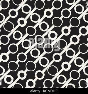 Vector seamless pattern infantili. monocromatica disegnati a mano forme geometriche texture Illustrazione Vettoriale