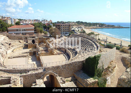 Anfiteatro romano, Tarragona Catalogna Foto Stock