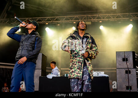 Barcellona - Jun 18: sezione boyz (rap band) eseguire in concerto al sonar festival il 18 giugno 2016 a Barcellona, Spagna. Foto Stock