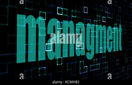 Pixel blu gestione testo sulla parete digitale immagine di sfondo con hi-res resa grafica che può essere utilizzata per qualsiasi graphic design. Foto Stock