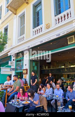 Bar, Heraklion, Creta, Isole Greche, Grecia, Europa Foto Stock