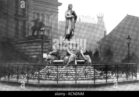 Americana 1920 Schiller Johann Christoph Friedrich (von) statua da Begas Foto Stock