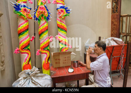 Il capodanno cinese è il tempo in onore delle divinità e gli antenati in Sze Ya tempio di Kuala Lumpur in Malesia Foto Stock