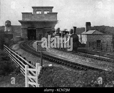 Britannia Bridge portale (rivista Ferroviaria, 100, ottobre 1905) Foto Stock