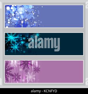 Natale set di banner Illustrazione Vettoriale