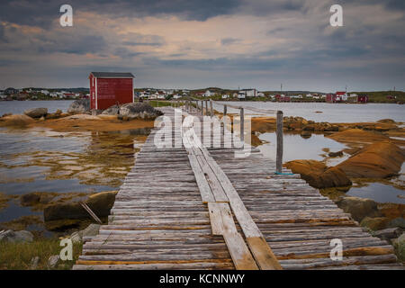 Storico di stadi di pesca, Inclinazione, isola di Fogo, Notre Dame Bay, Terranova e Labrador Foto Stock