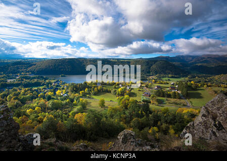 Vista dal Dent du marais in Auvergne in Francia Foto Stock