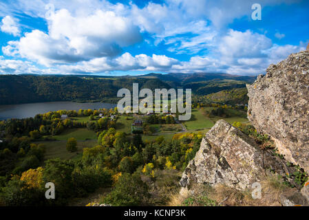 Vista dal Dent du marais in Auvergne in Francia Foto Stock