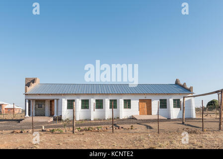 Groot mier, Sud Africa - 6 luglio 2017: il sigem terra promessa dei ministeri nella Chiesa groot mier (big ant), un villaggio nel nord della provincia del capo o Foto Stock