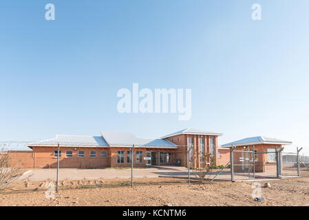 Groot mier, Sud Africa - 6 luglio 2017: la cura di salute primaria clinica di groot mier (big ant), un villaggio nel nord della provincia del capo del sud afr Foto Stock