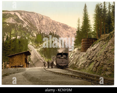 Ferrovia Cog fino Monteneve, Bassa Austria, Austro Ungheria LCCN2002708389 Foto Stock
