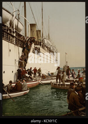 Lo sbarco di una nave ad Algeri, Algeria LCCN2001697828 Foto Stock