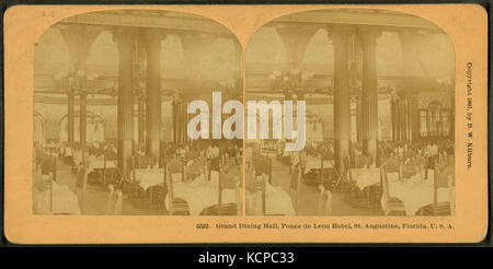 Grand Sala da pranzo, Ponce de Leon Hotel, St. Augustine, Florida (NYPL B11707418 G90F141 016F) Foto Stock