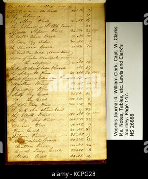 Una voce della Clark Family Collection, volume 4, Voorhis Journal No. 4, pagina 147, contenente riflessioni personali e resoconti storici della storia della famiglia, anche se la data esatta non è specificata. Foto Stock