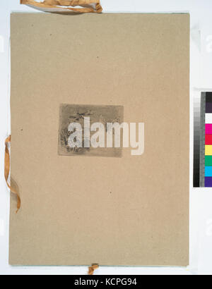 Questo piatto ex libris, caratterizzato da un design a farfalla e libellula, rappresenta una libreria personale. Fa parte della collezione della New York Public Library, che offre informazioni sulle librerie storiche e sulla loro arte decorativa. Foto Stock