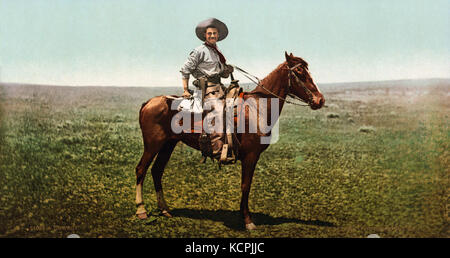 Cowboy degli Stati Uniti occidentali, 1898 1905 Foto Stock