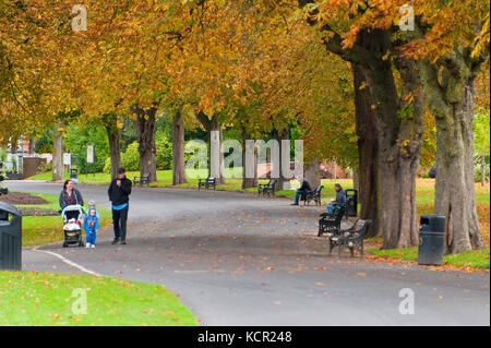 Birmingham, Regno Unito. Il 7 ottobre, 2017. Regno Unito Meteo. Meteo autunnale in Cannon Hill Park, Birmingham, West Midlands, Regno Unito. Credito: Graham M. Lawrence/Alamy Live News Foto Stock