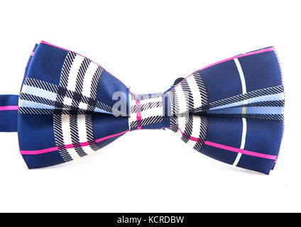 Il filtro bow tie in una gabbia, colorata, cinque colori isolato su uno sfondo bianco. Foto Stock