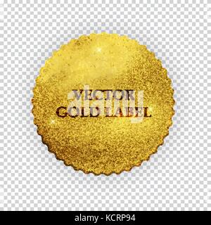 Qualità premium shiny golden etichetta di lusso segno distintivo su sfondo trasparente.possono essere utilizzati come scelta migliore, prezzo, edizione limitata, per la vendita e altri business adesivo logo. illustrazione vettoriale Illustrazione Vettoriale