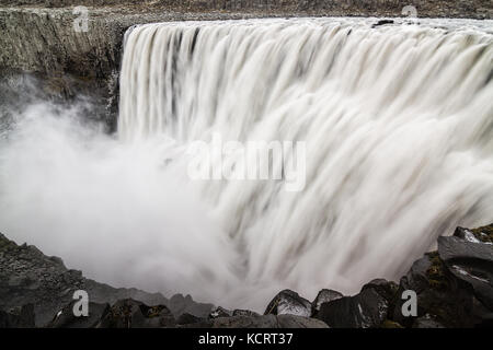 La più potente cascata in Europa - Dettifoss in Islanda Foto Stock