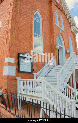 Dexter Avenue King Memorial chiesa battista a Montgomery, Alabama, Stati Uniti d'America. Foto Stock