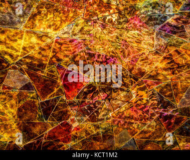 Colore mosaico ceramico,variopinto mosaico di colori sulla parete Foto Stock
