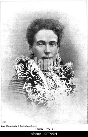 Edna LYALL (ADA ELLEN BAYLEY) 1857-1903) romanziere inglese e femminista come è apparsa in un numero del 1901 della rivista Literary World Foto Stock