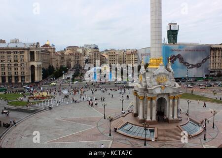 Maidan nezalezhnosti square, Kiev , Ucraina Foto Stock