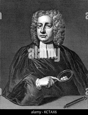 John DESAGULIERS (1683-1744) scienziato britannico che ha lavorato con Isaac Newton Foto Stock