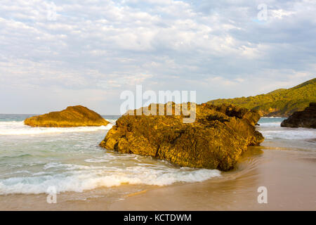 Burgess spiaggia vicino Forster sul Nuovo Galles del Sud a metà costa nord,l'Australia Foto Stock