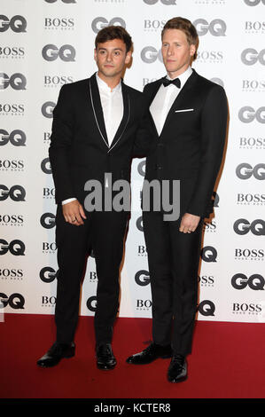 GQ Men of the Year Awards al Tate Modern di Londra con: Tom Daley, Dustin Lance Black dove: Londra, Regno Unito quando: 05 Set 2017 Credit: WENN.com Foto Stock