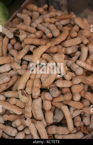 Tamarinde - Sauerdattel auf Markt - Foto Stock