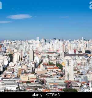 Veduta aerea della città di São Paolo - Brasile. Centro città. Foto Stock