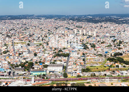 Vista aerea delle case nella regione metropolitana di San Paolo Foto Stock