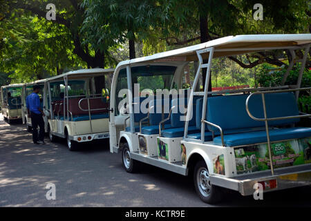 Azionato a batteria veicolo presso lo Zoo di Delhi Foto Stock