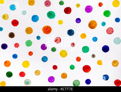 Cerchi. acquerello disegno a mano. close-up. Foto Stock